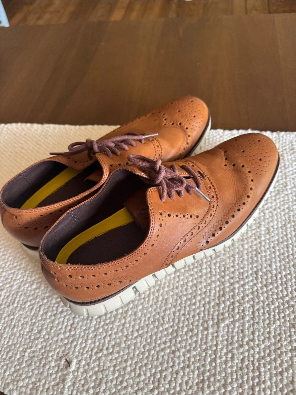 Cole Haan Tan Leather Wingtip Oxfords
